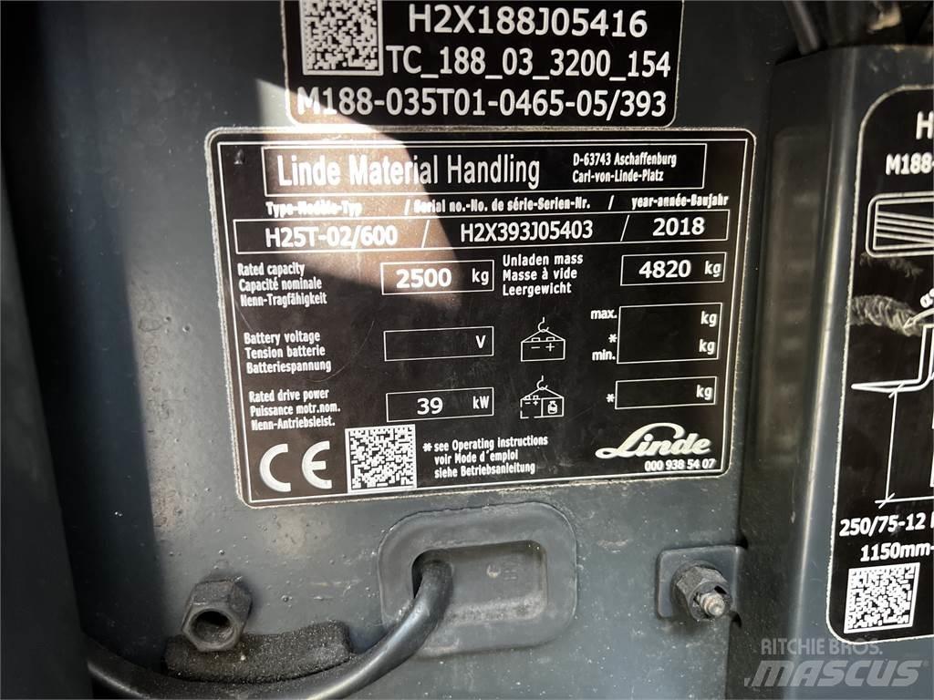 Linde H25T/600 Empilhadores a gás
