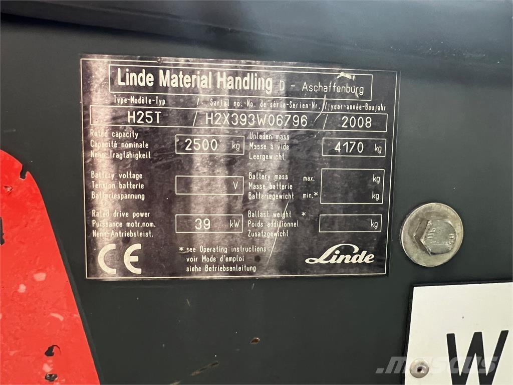 Linde H25T Empilhadores a gás