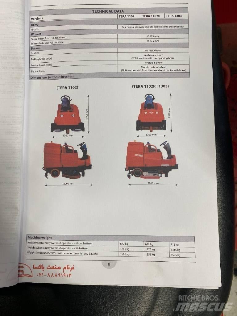 RCM Tera 1102 Secadoras chão industriais