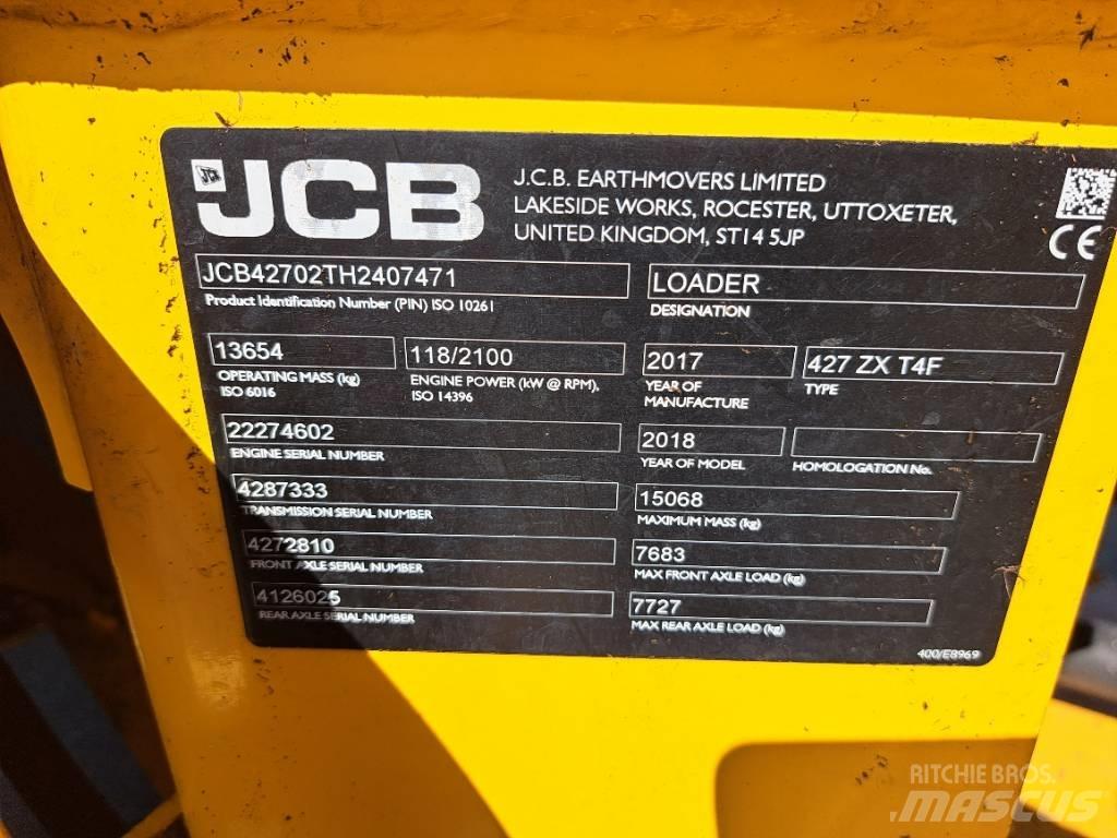 JCB 427 ZX Pás carregadoras de rodas