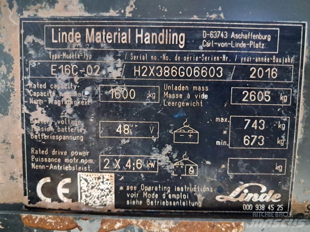 Linde E16C-03 Empilhadores eléctricos