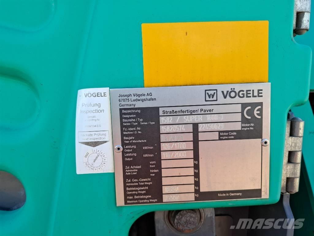 Vögele SUPER 1600-3 Pavimentadoras de asfalto