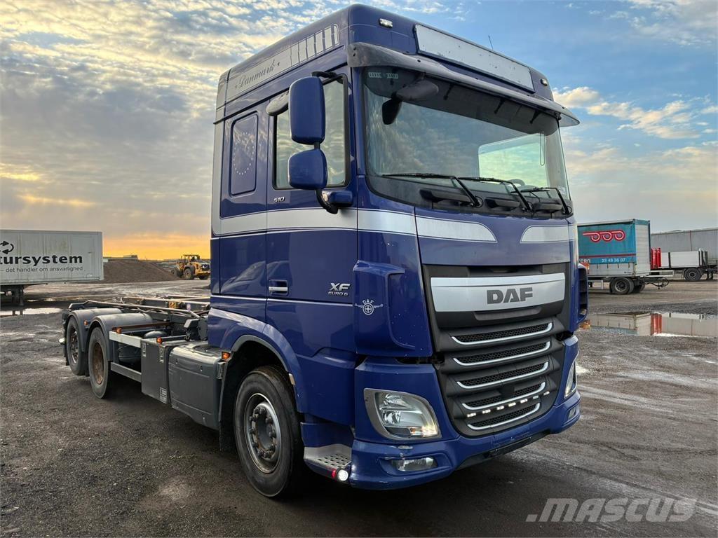 DAF XF 510 FAN Camiões caixa desmontável com elevador de cabo