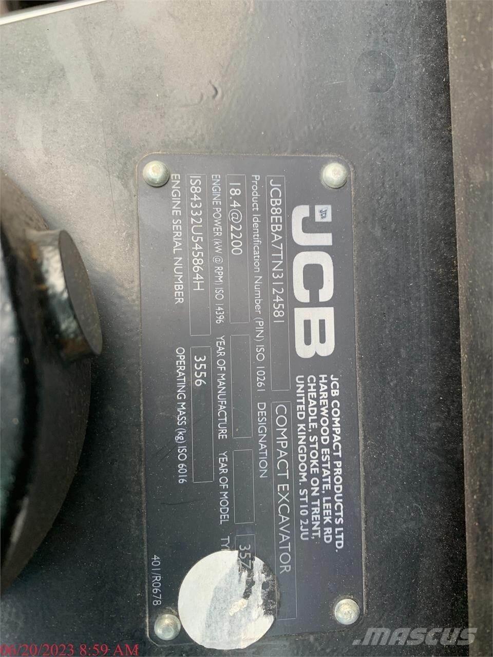 JCB 35Z-1 Mini Escavadoras <7t
