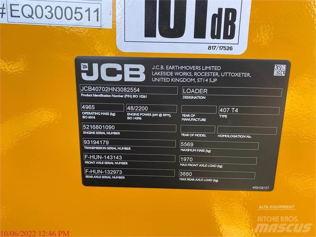 JCB 407 Pás carregadoras de rodas
