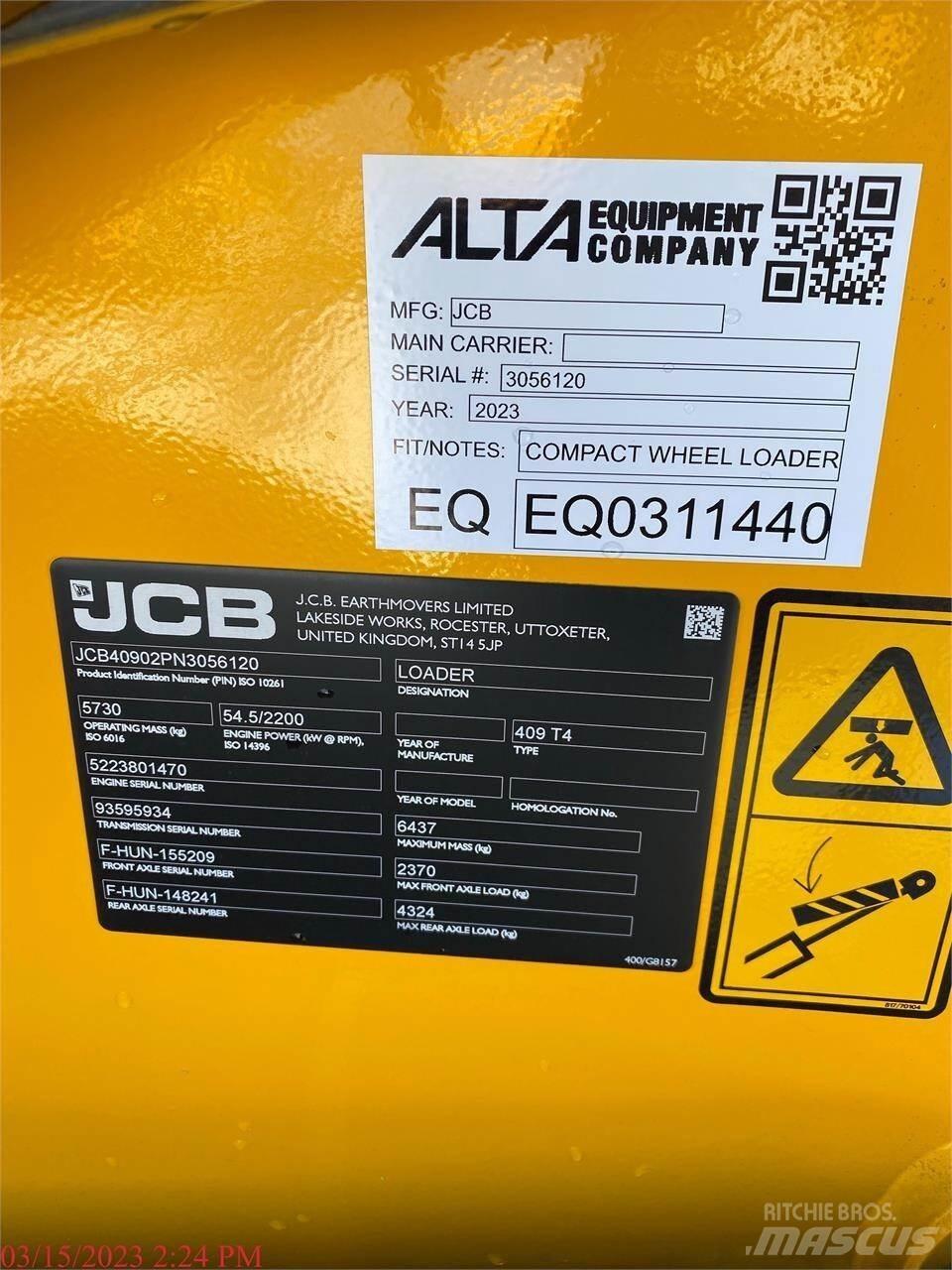 JCB 409 Pás carregadoras de rodas