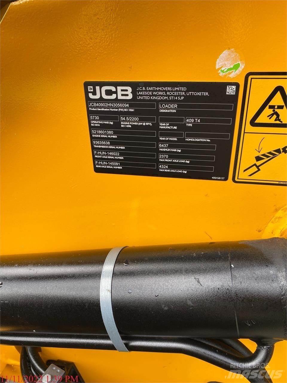 JCB 409 Pás carregadoras de rodas