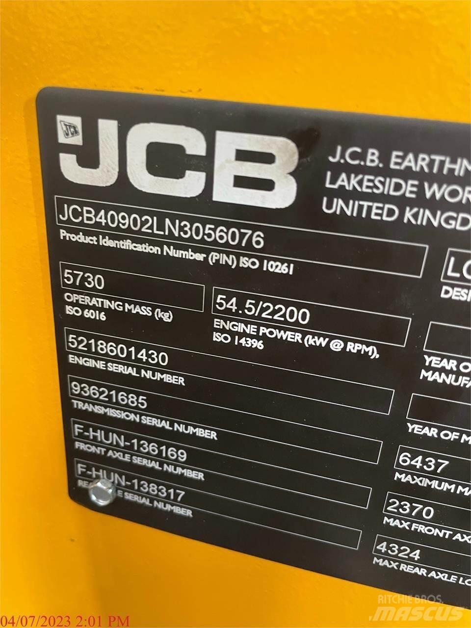 JCB 409 Pás carregadoras de rodas