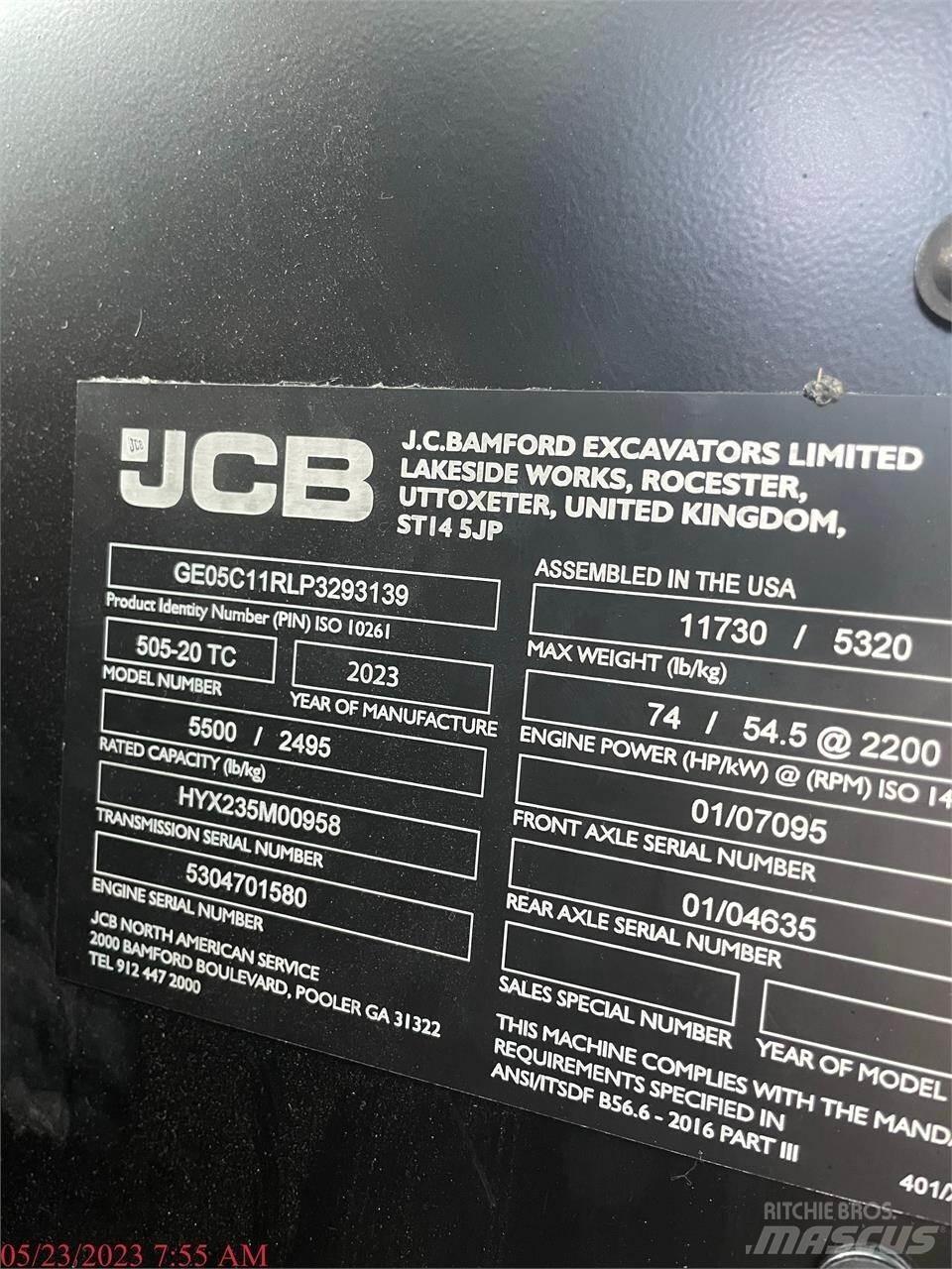 JCB 505-20TC Manipuladores telescópicos