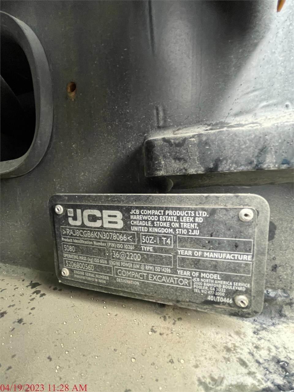 JCB 50Z-1 Mini Escavadoras <7t