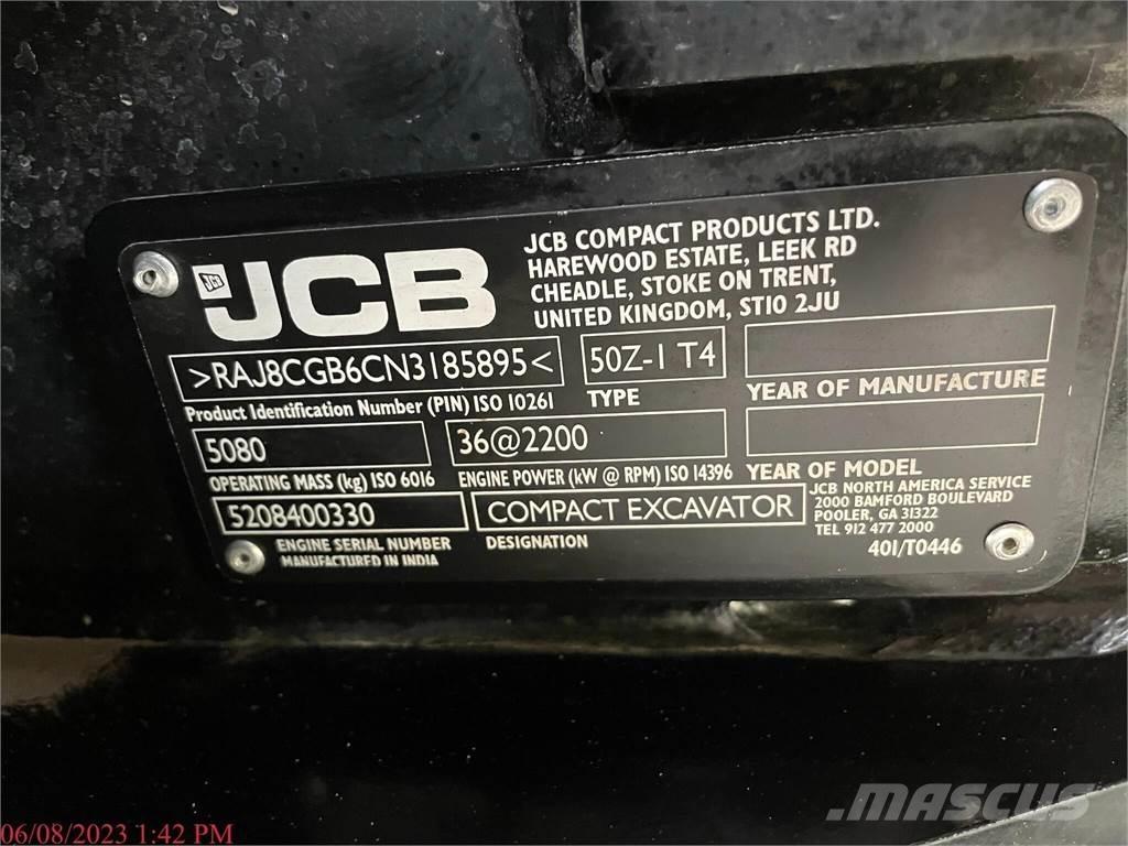 JCB 50Z-1 Mini Escavadoras <7t