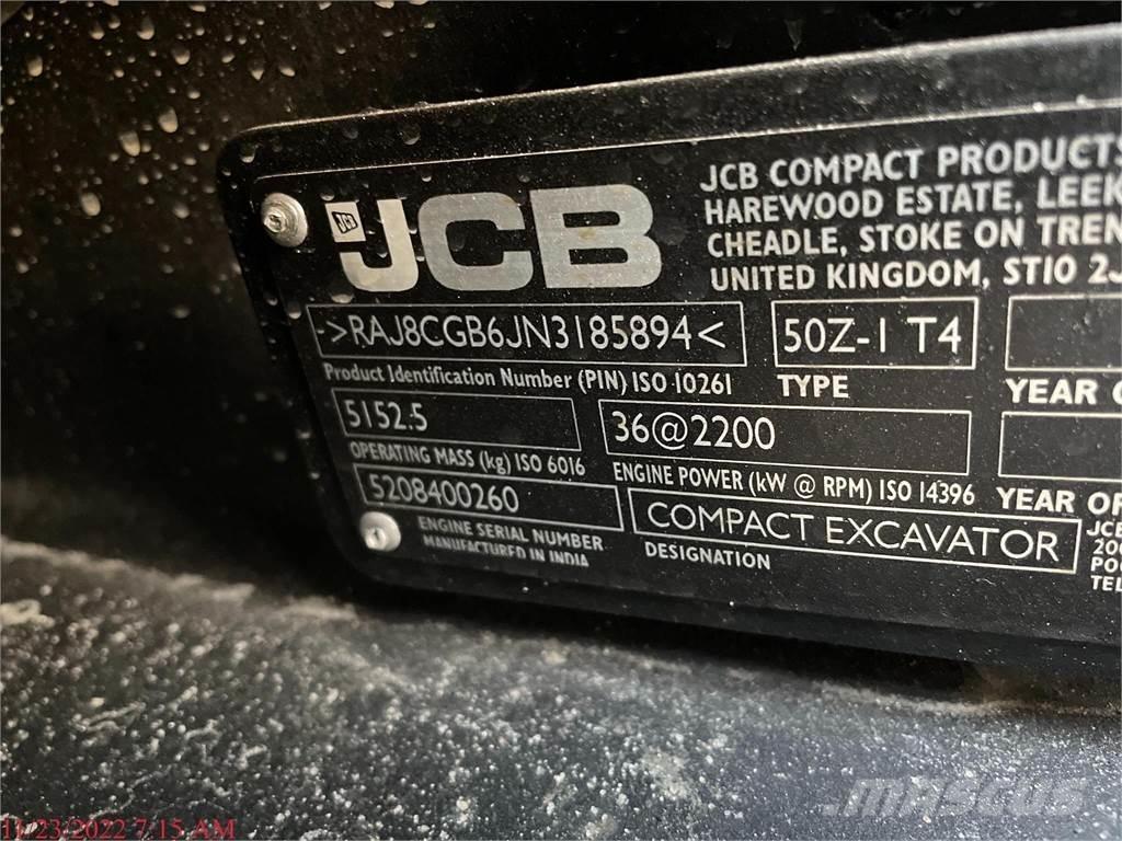 JCB 50Z-1 Mini Escavadoras <7t