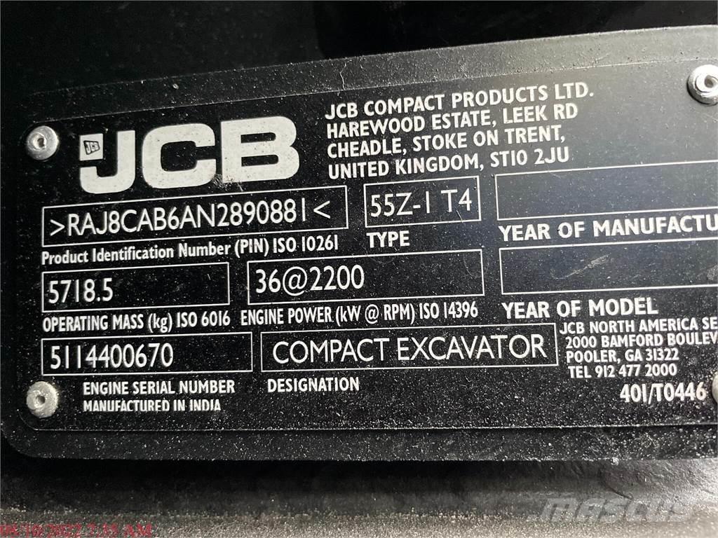 JCB 55Z-1 Mini Escavadoras <7t