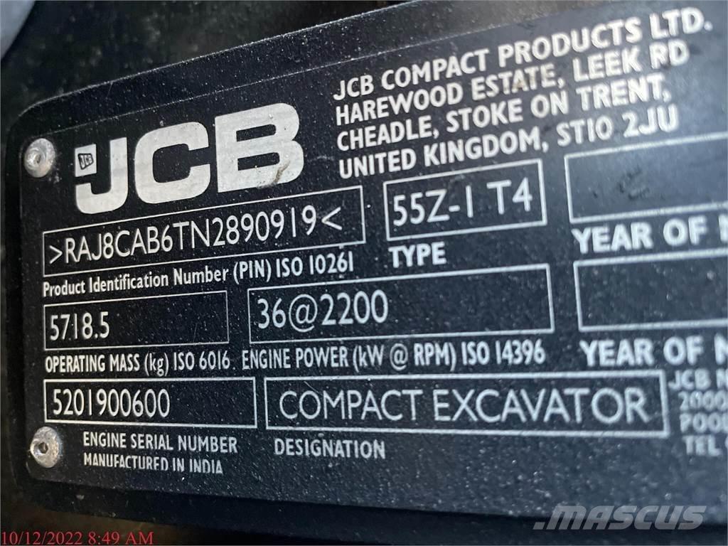 JCB 55Z-1 Mini Escavadoras <7t
