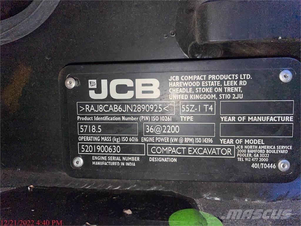 JCB 55Z-1 Mini Escavadoras <7t