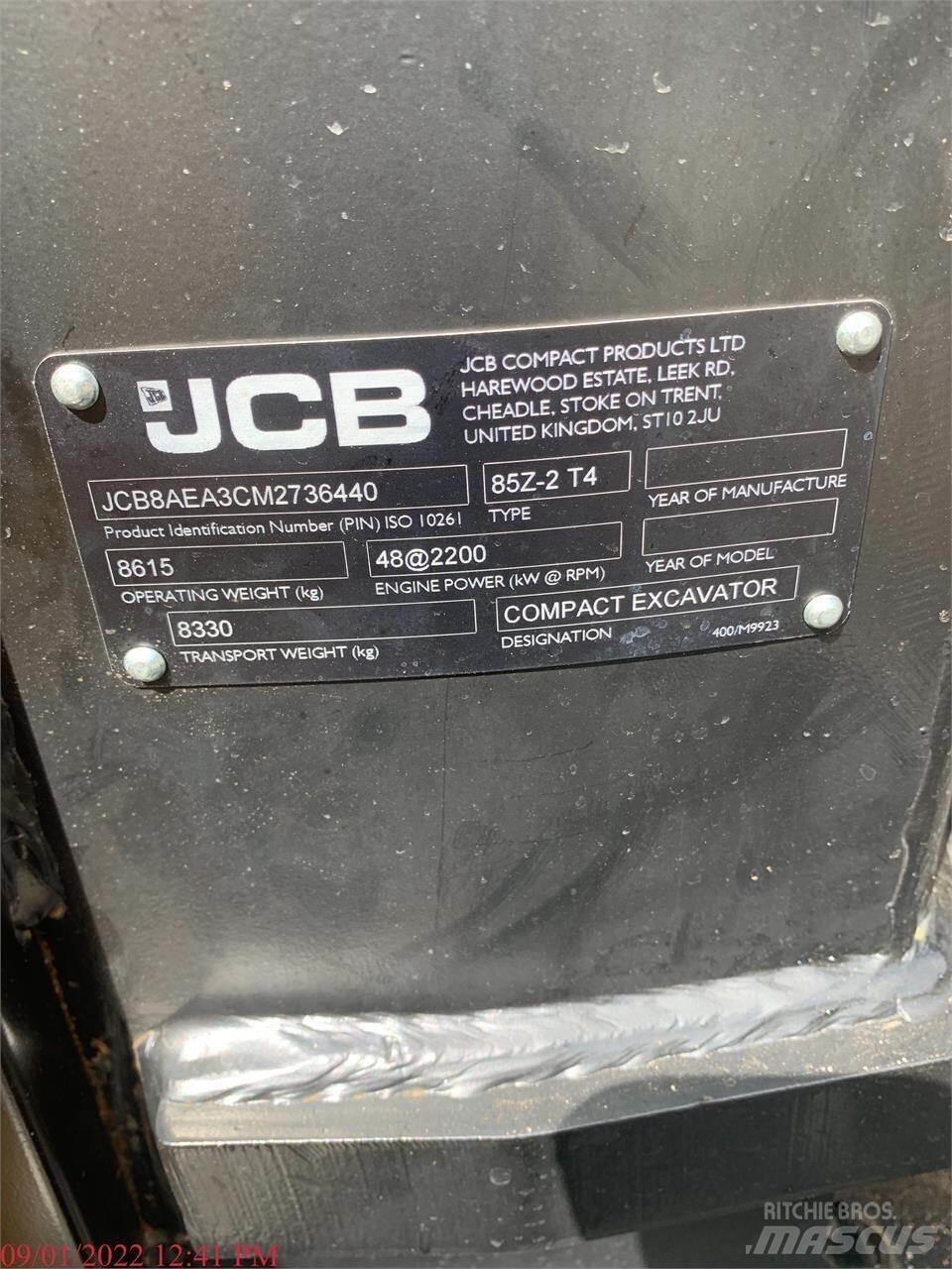 JCB 85Z-2 Escavadoras de rastos