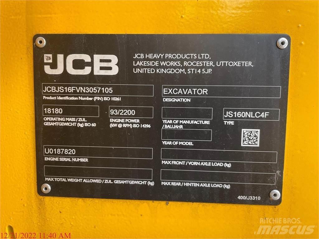 JCB JS160 Escavadoras de rastos