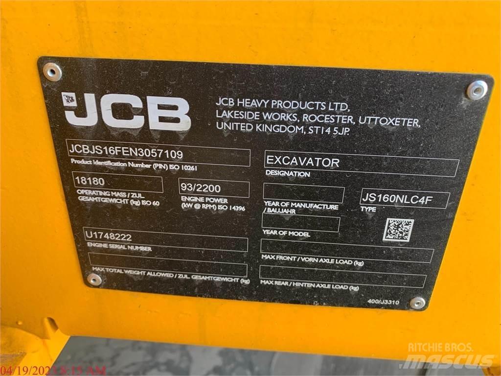 JCB JS160 Escavadoras de rastos