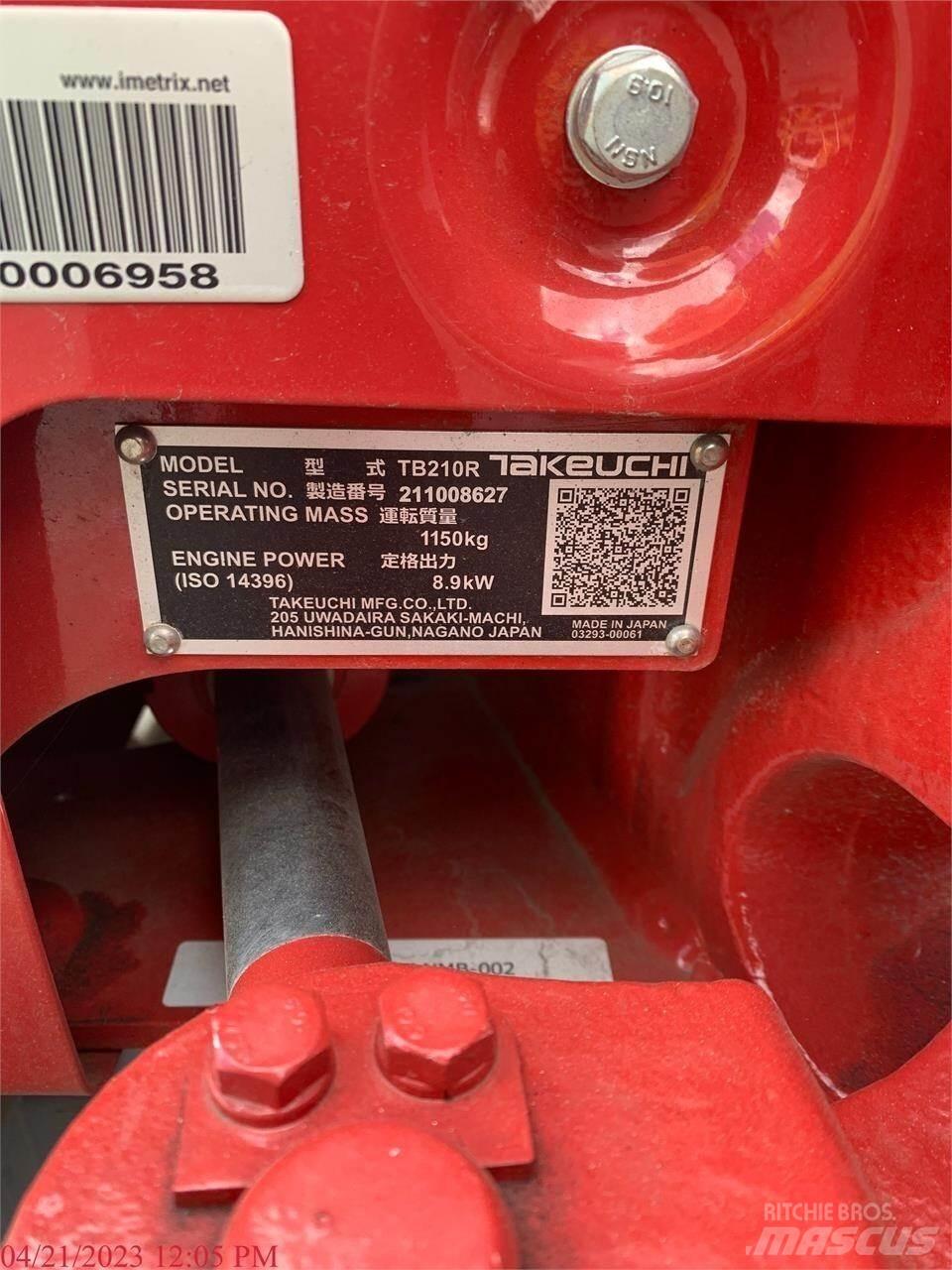 Takeuchi TB210R Mini Escavadoras <7t