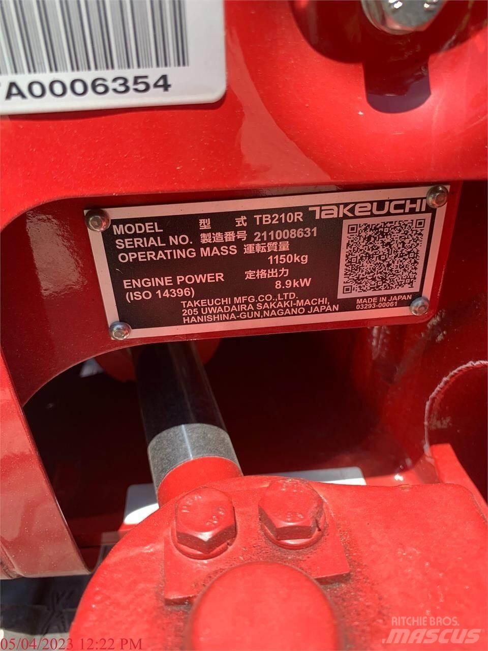 Takeuchi TB210R Mini Escavadoras <7t