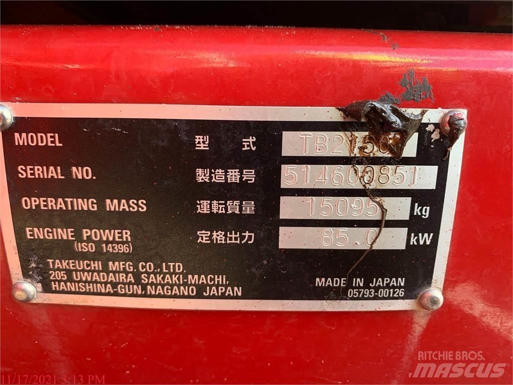 Takeuchi TB2150 Escavadoras de rastos