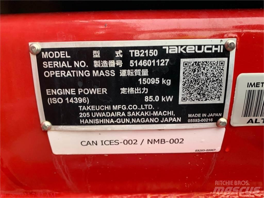 Takeuchi TB2150 Escavadoras de rastos