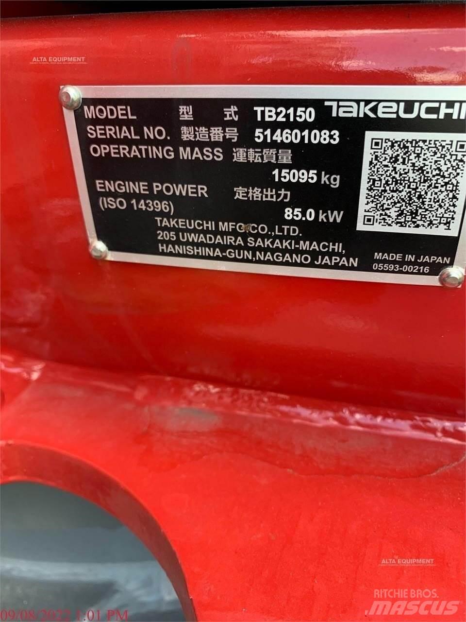 Takeuchi TB2150 Escavadoras de rastos