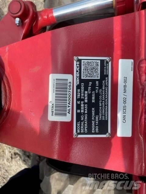 Takeuchi TB216 Mini Escavadoras <7t