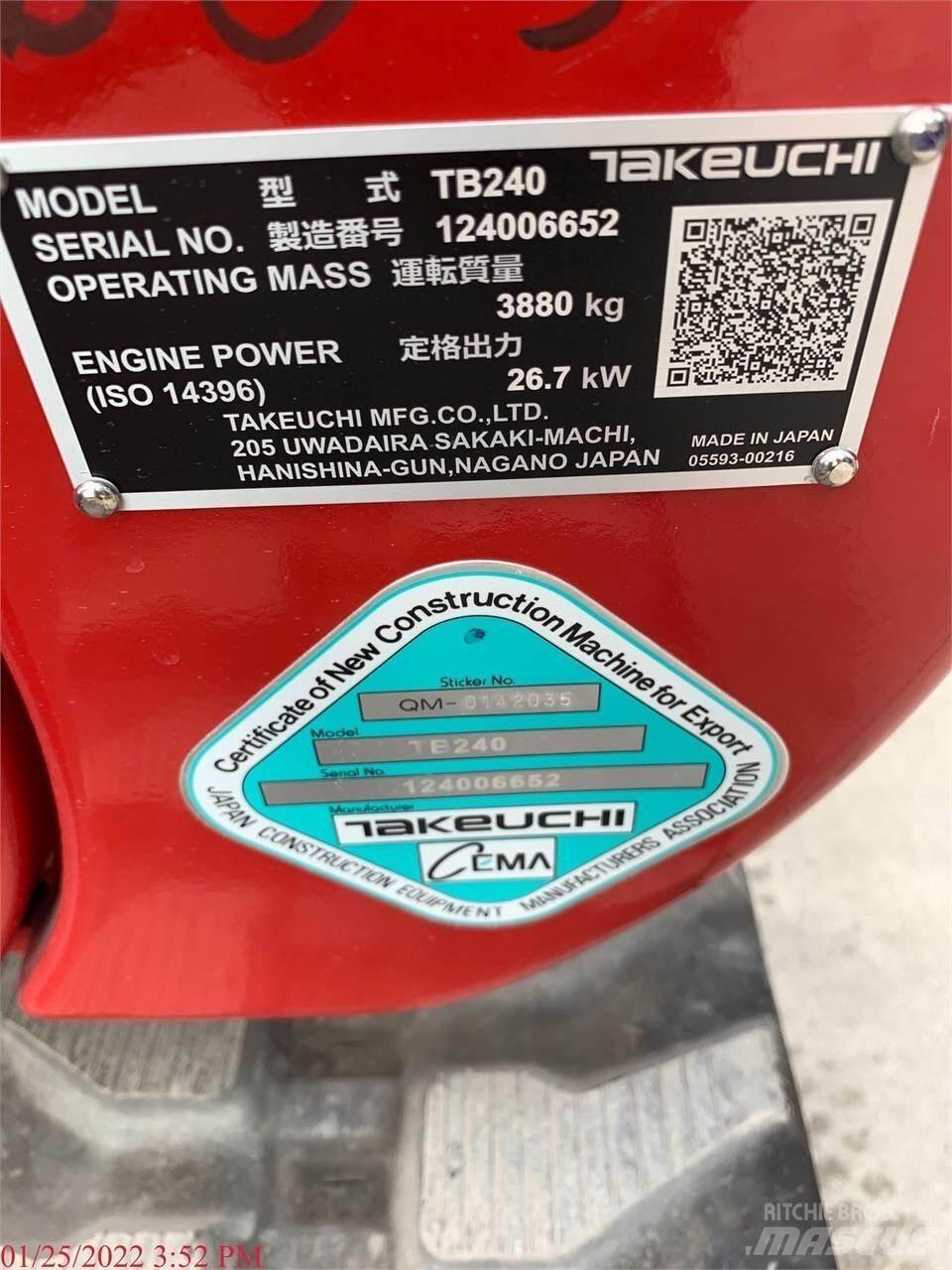 Takeuchi TB240 Mini Escavadoras <7t