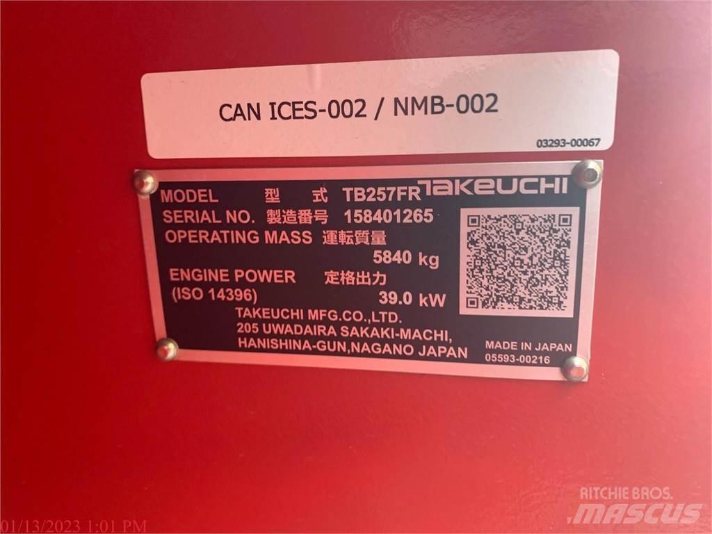 Takeuchi TB257FR Escavadoras de rastos