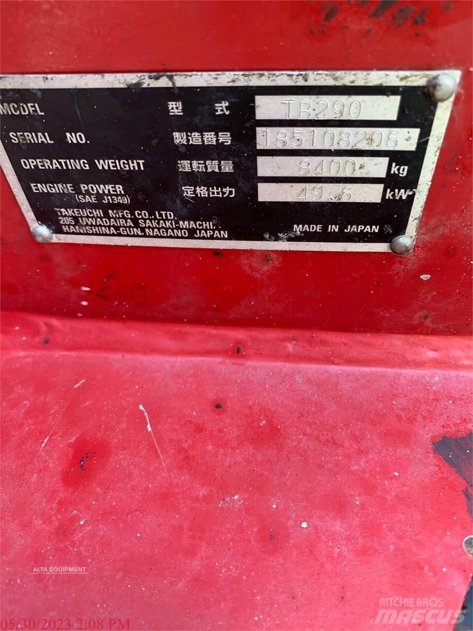 Takeuchi TB290 Escavadoras de rastos