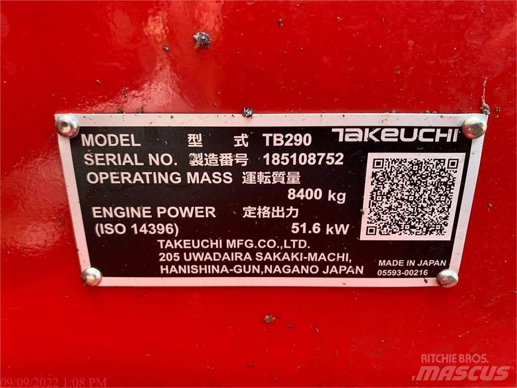 Takeuchi TB290 Escavadoras de rastos