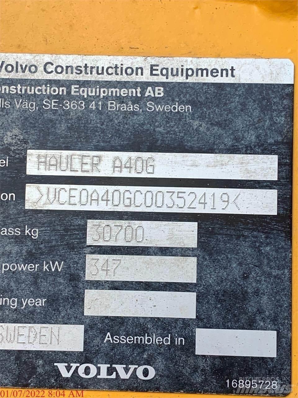 Volvo A40G Camiões articulados