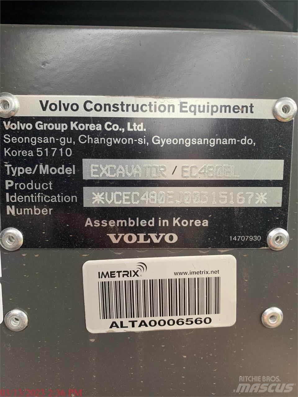 Volvo EC480EL Escavadoras de rastos