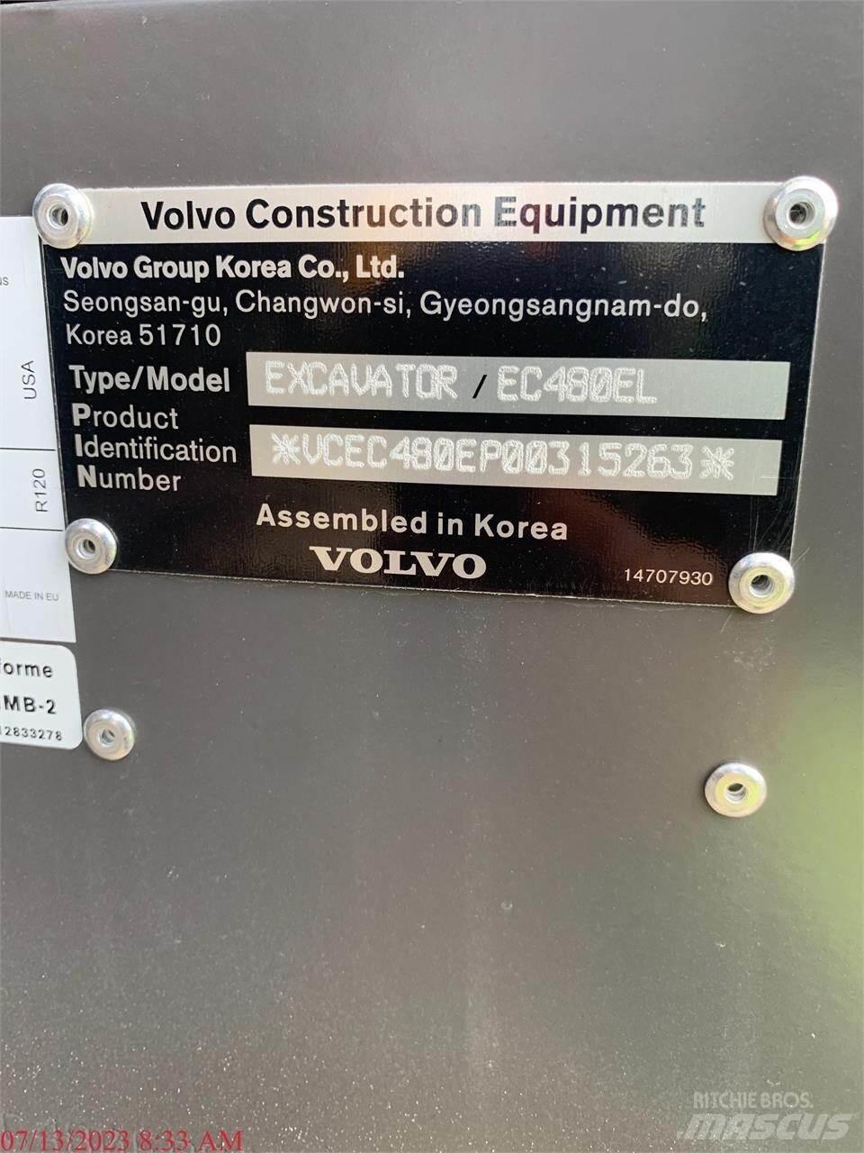 Volvo EC480EL Escavadoras de rastos