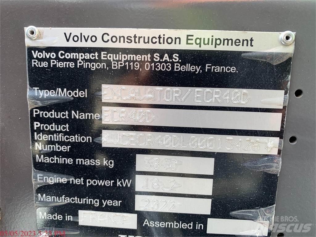 Volvo ECR40D Mini Escavadoras <7t