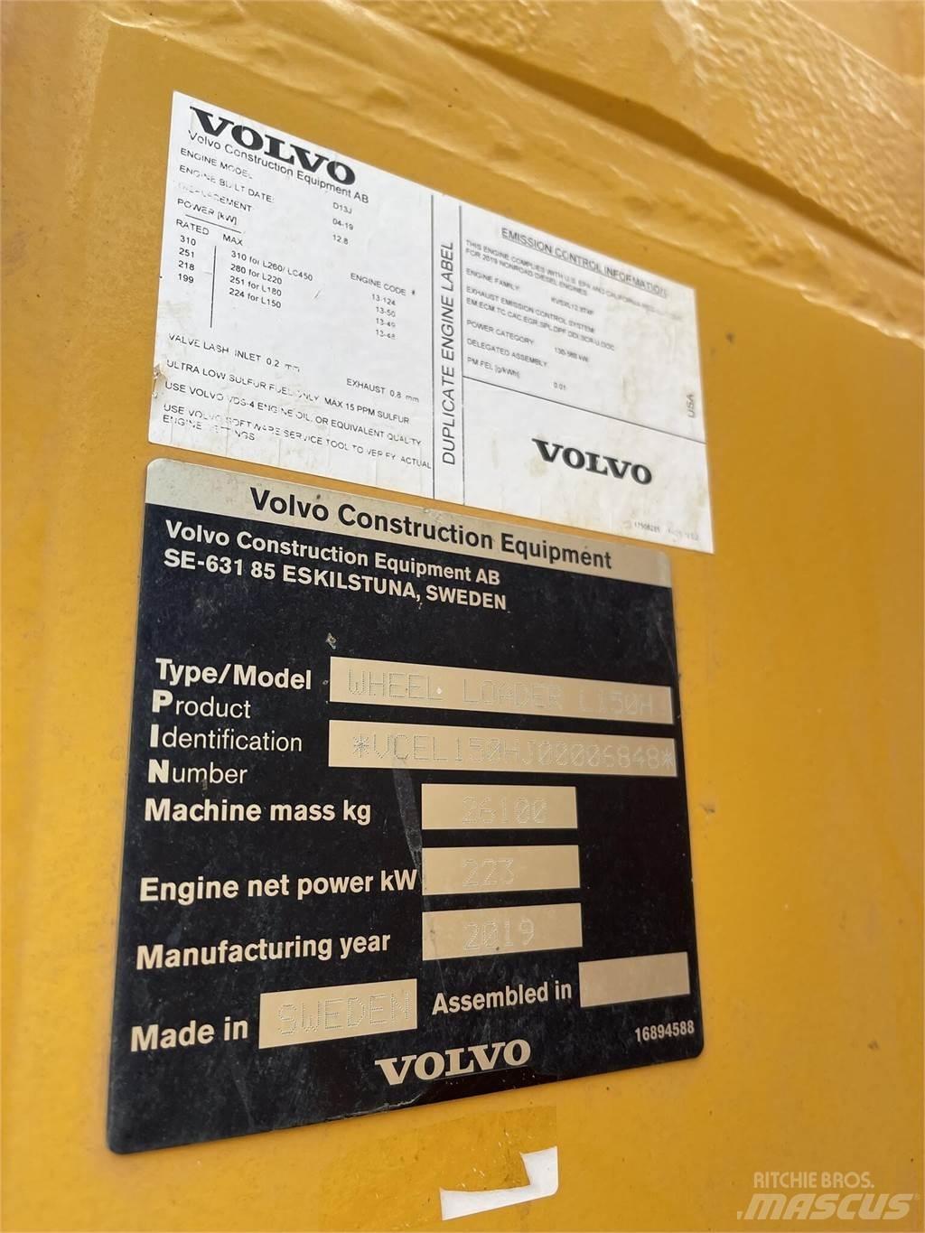 Volvo L150H Pás carregadoras de rodas
