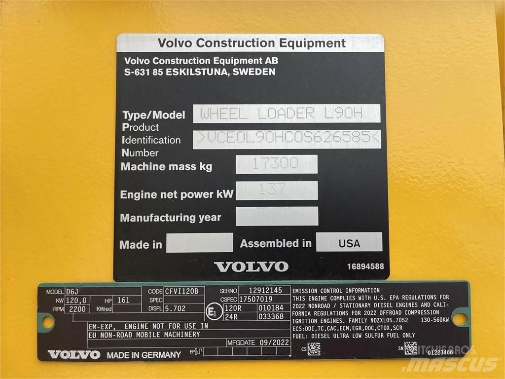 Volvo L90H Pás carregadoras de rodas