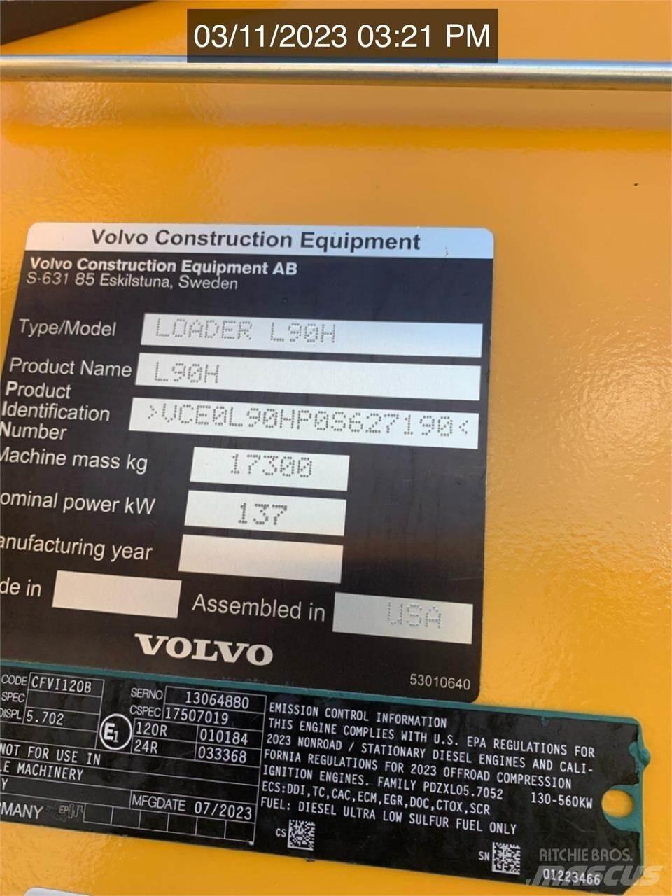 Volvo L90H Pás carregadoras de rodas