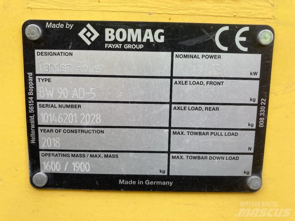 Bomag BW 90 AD-5 Cilindros Compactadores tandem