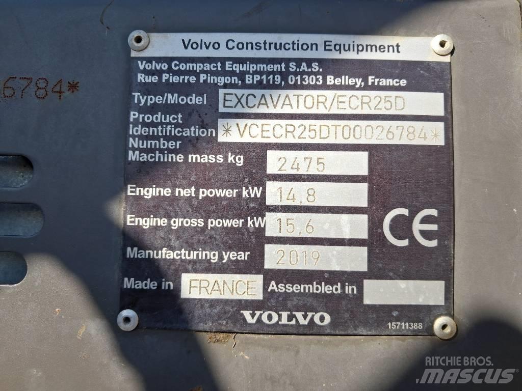 Volvo ECR 25 D Mini Escavadoras <7t
