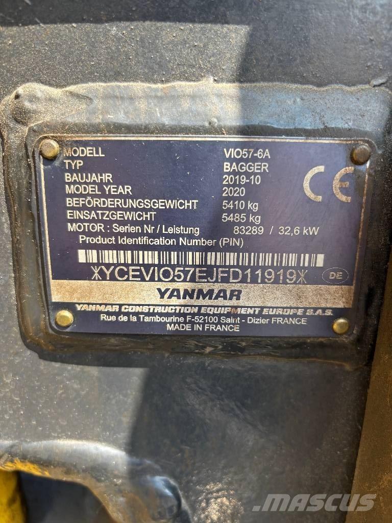 Yanmar Vio 57 Mini Escavadoras <7t