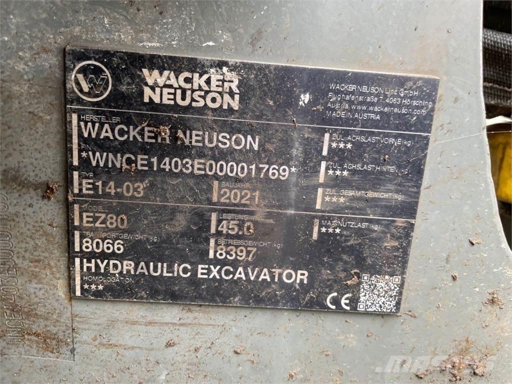 Wacker Neuson EZ80 Escavadoras de rastos