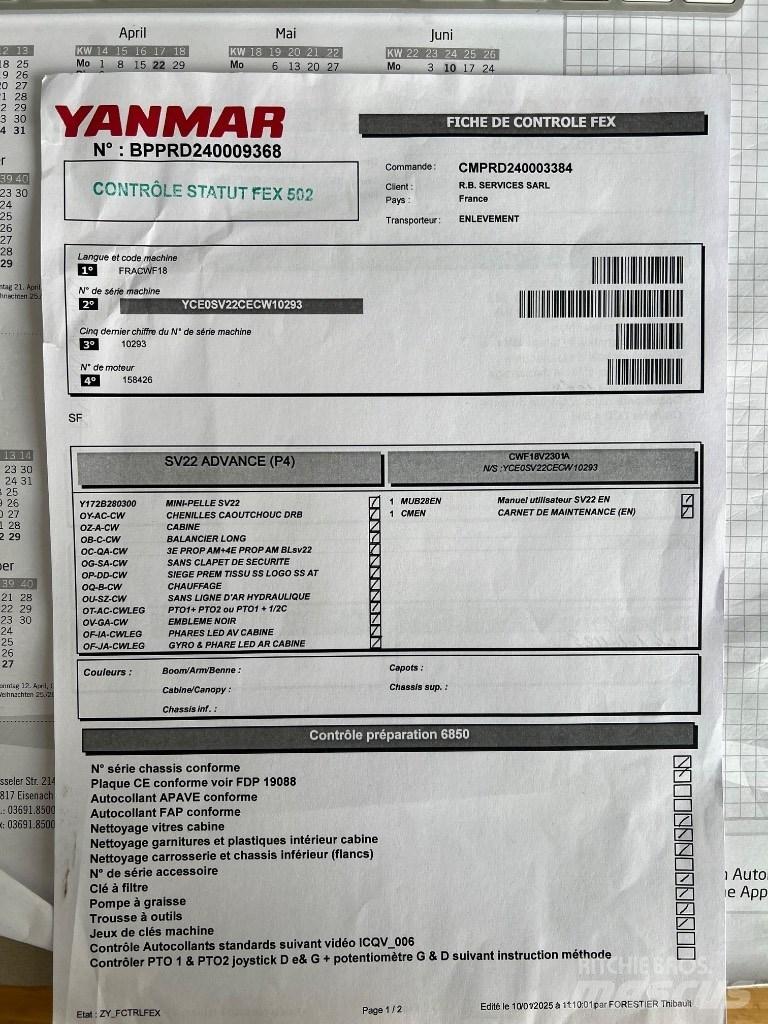 Yanmar SV 22 Mini Escavadoras <7t