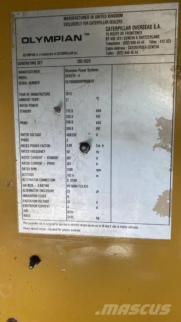 CAT GEH275-4 Geradores Diesel