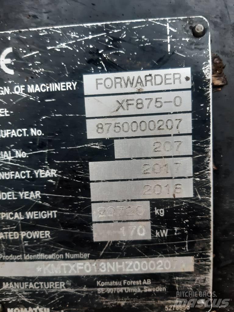 Komatsu 875 Forwarders florestais