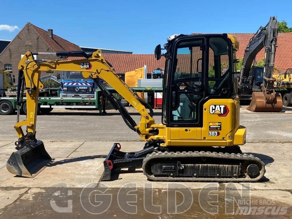 CAT 303 - 3 Buckets Mini Escavadoras <7t