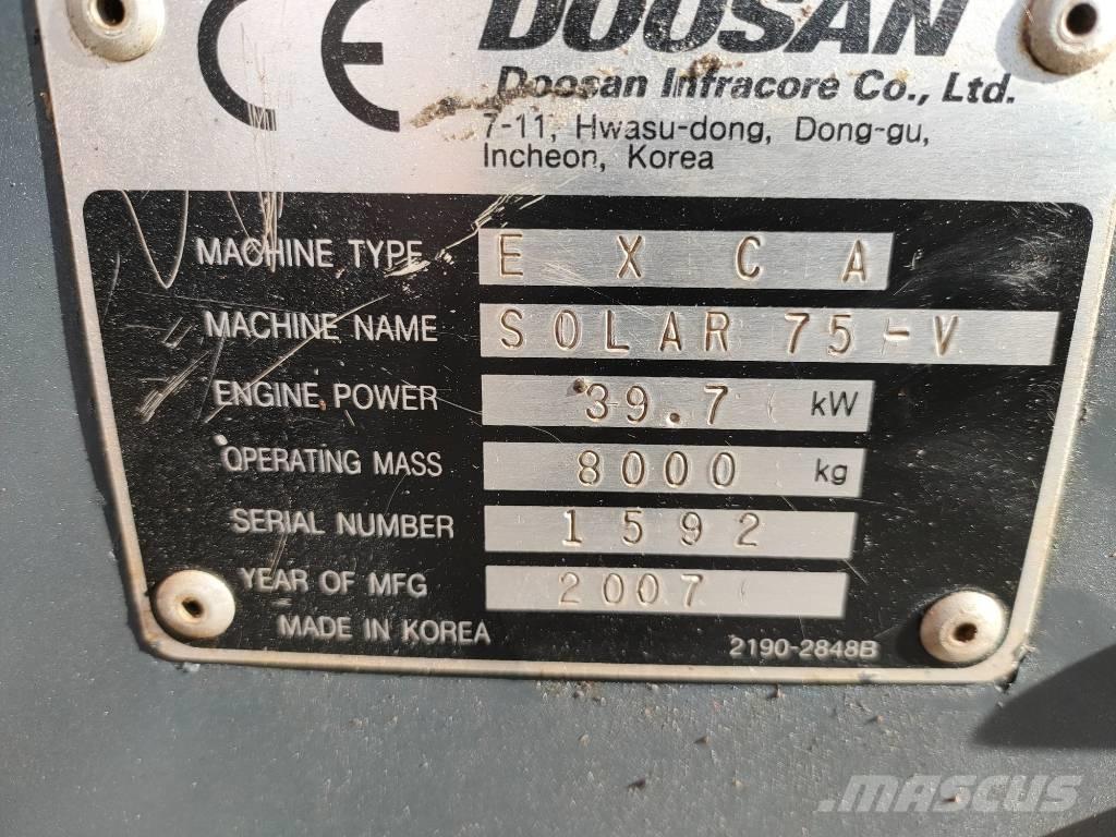 Daewoo Solar 75 Escavadoras Midi 7t - 12t