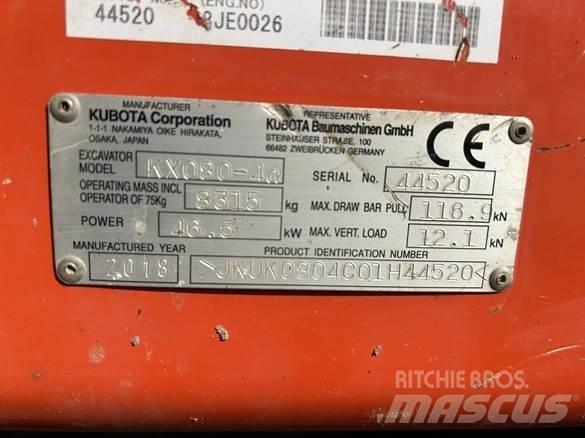 Kubota KX080 - 4 Construção - Outros
