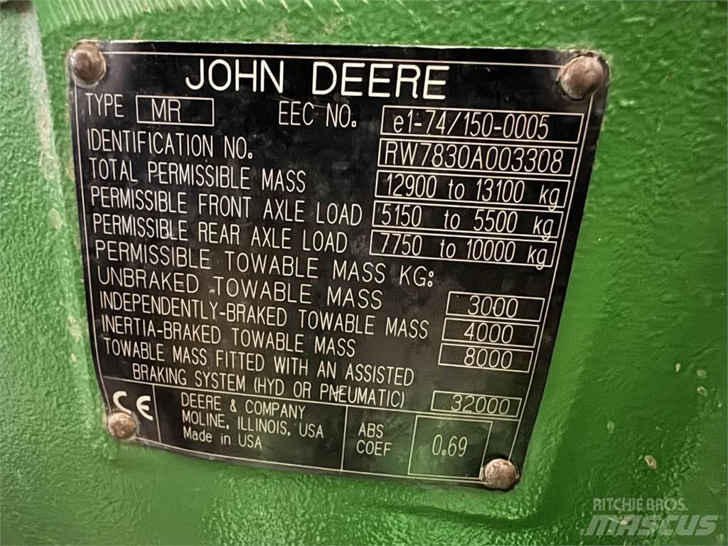 John Deere 7830 Tratores Agrícolas usados